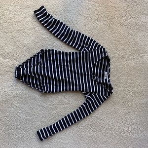 Madewell Black and White Stripe Bodysuit